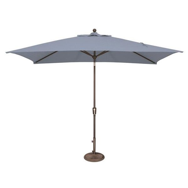 Simply Shade SimplyShade SSUM92-6X10RT00-A48103S Catalina 6 ft. x 10 ft. Rectangle Sunbrella Push Button Tilt Umbrella  Cast Ocean SSUM92-6X10RT00-A48103S